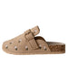 bebe Girl's Floral Embroidery Memory Foam Footbed Slide Sandals