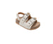 bebe Toddler Girl's Footbed Sandals - Comfortable Slip-On Summer Shoes with Charm Accents