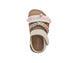 bebe Toddler Girl's Footbed Sandals - Slip-On Summer Shoes with Glitter Ombre and Charm Bracelet