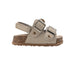 bebe Toddler Girl's Footbed Sandals & Comfortable Slip-On Summer Shoes with Buckles and Multi Charms