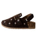 bebe Toddler Girl's Flower Embroidery Buckle Footbed Sandal