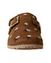 bebe Toddler Girl's Flower Embroidery Buckle Footbed Sandal