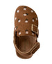 bebe Toddler Girl's Flower Embroidery Buckle Footbed Sandal