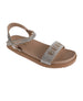 bebe Women's Sandal with Rhinestone Embellished Upper - Elegant and Comfortable
