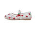 bebe Girl's Mesh Ballet Mary Jane Shoes - Comfortable Dress Flats with Embroidered Cherry Accents