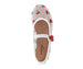 bebe Girl's Mesh Ballet Mary Jane Shoes - Comfortable Dress Flats with Embroidered Cherry Accents