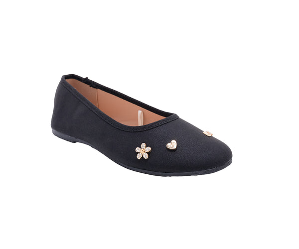 bebe Girls' Ballet Flats – Sparkly Ballet Shoes for Girls with Charms, Dressy Ballet Flats for Little Kid/Big Kid