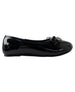 bebe Girl's Ballet Flat with Bow and Hanging Charms