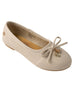 bebe Girl's Ballet Flat with Bow and Hanging Charms