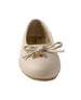 bebe Girl's Ballet Flat with Bow and Hanging Charms