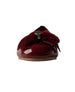 bebe Girls' Patent Ballet Flats with Velvet Bow Accent and Charm Detail