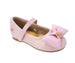 bebe Toddler Girl's Ballet Flat with Puffy Bow and Cherry Charm
