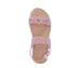 bebe Toddler Girl's PCU sandal with Glitter Flower and RS
