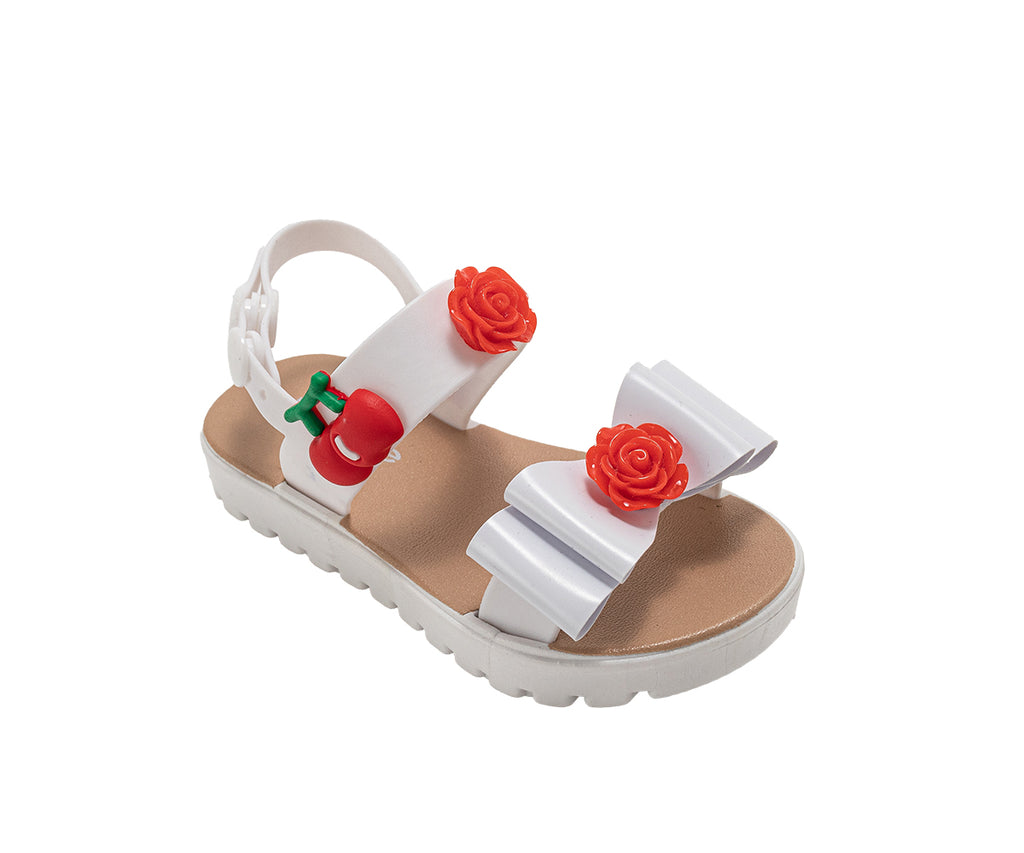 bebe Toddler Girl's Sandals – Cute Fashion Flat Sandals, Summer Flats with Fruit Charms and Ankle Strap
