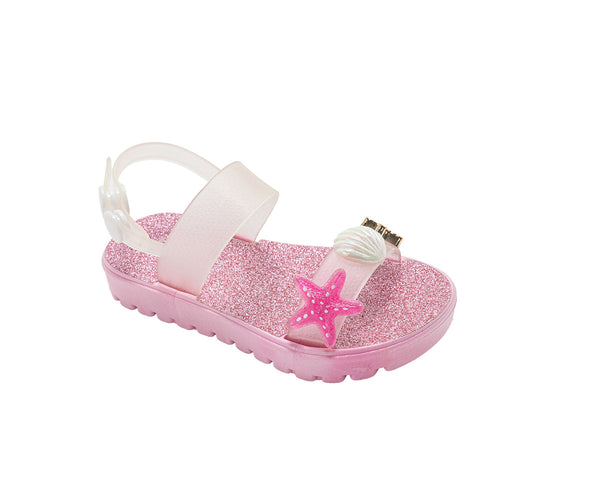 bebe Toddler Girl's PCU Sandal with Sea Life Charms