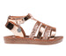 bebe Girl's Shiny Gladiator Flat Sandals with Glittery Strap Design - Flat Sandals for Toddler