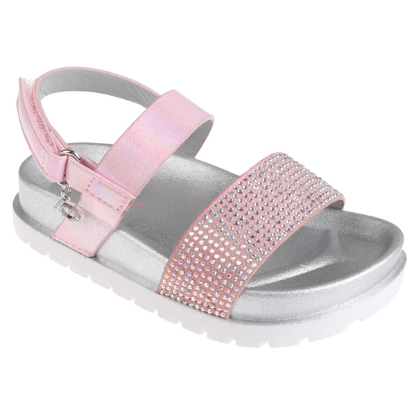 bebe Girls' Sandals - Cute and Sparkly Toddler Girls' Summer Shoes, Perfect Beach Sandals for Toddlers
