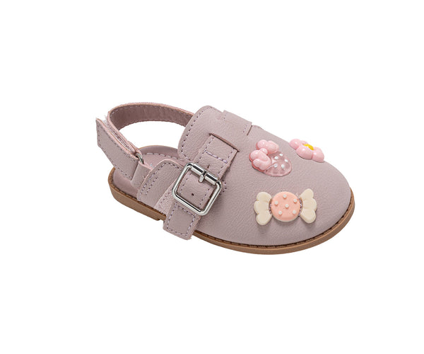 bebe Toddler Girl's Fashion Mule Sandals - Dressy Shoes with Playful Charm Details