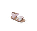 bebe Toddler Girl's Fashion Sandals - Dressy Shoes with Braided Strap and Flower Applique