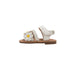 bebe Toddler Girl's Fashion Sandals - Dressy Shoes with Braided Detail and Flower Applique
