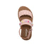 bebe Toddler Girl's Fashion Sandals - Woven Vamp Style with Beads and Logo Charm