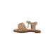 bebe Toddler Girl's Fashion Sandal with Flower Medallion and Hanging "b" Charm - Comfy Dressy Shoes