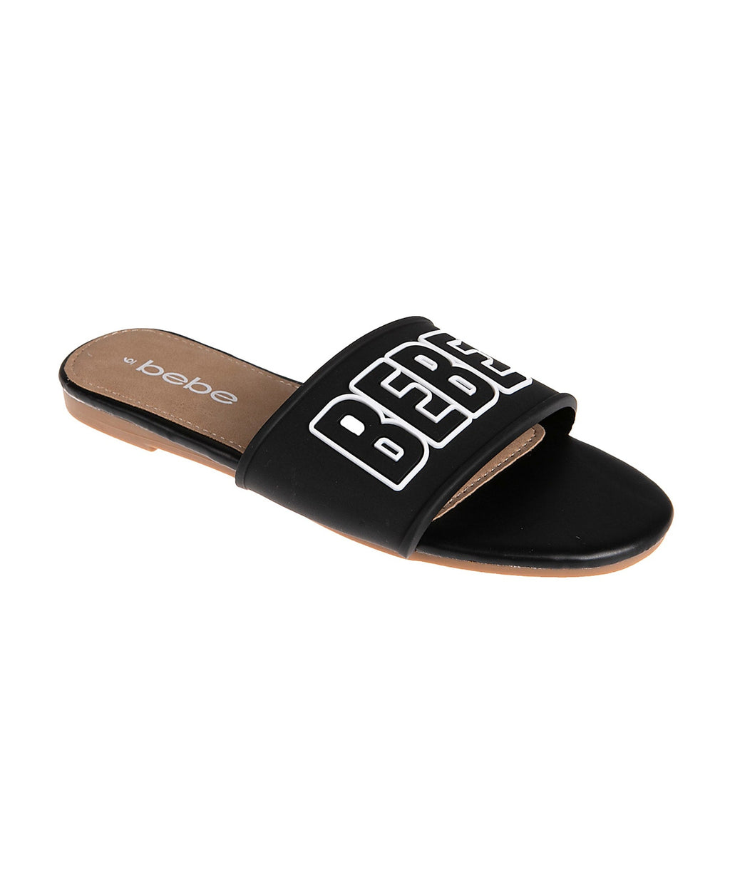 bebe Women's Stylish and Comfortable Fashion Sandal with Rubber Bebe Logo