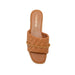bebe Women’s Sandals - Quilted Slide Sandals with Gold Chain Detail