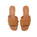 bebe Women’s Sandals - Quilted Slide Sandals with Gold Chain Detail