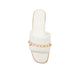 bebe Women’s Sandals - Quilted Slide Sandals with Gold Chain Detail