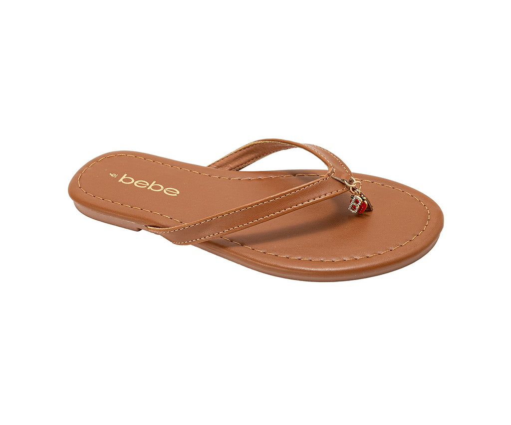 bebe Women’s Flat Sandals – Cute Summer Sandals for Women, Stylish Beach Shoes and Flats