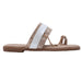 bebe Women’s Sandals – Embellished Toe-Loop Flat Sandals with Charm Chain Detail