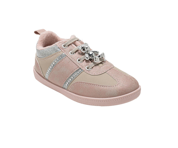 bebe Toddler Girls' Sneakers – Low Profile Toddler Shoes, Sparkly Casual Sneakers for Girls, Fashion Sneakers for Toddlers