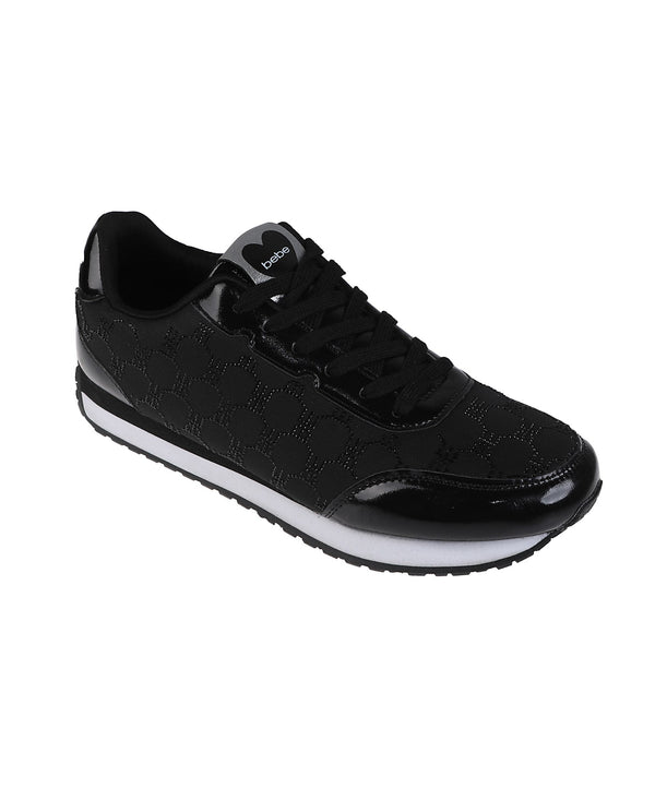 bebe Women's Sneaker with Rhinestone bebe Mesh Upper