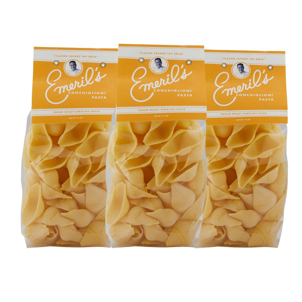 Emeril's Italian Prime Variety Pack with Conchiglioni, Tagliatelle & Paccheri, Nutrition Grain Created from Durum Wheat Semolina, Noodles Bulk Pasta for Easy Meal Everyday