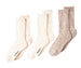 Dearfoams Women's Cushioned Crew Socks with Scallop Edge 3 Pack