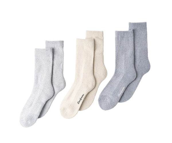 Dearfoams Women's Wool Blend Cushioned Boot Socks 3-Pack