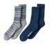 Dearfoams Men's Cushioned Boot Slipper Socks 2-Pack