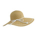 Daisy Fuentes Women's Floppy Beach Paper Braid Straw Sunhat with Embroidery