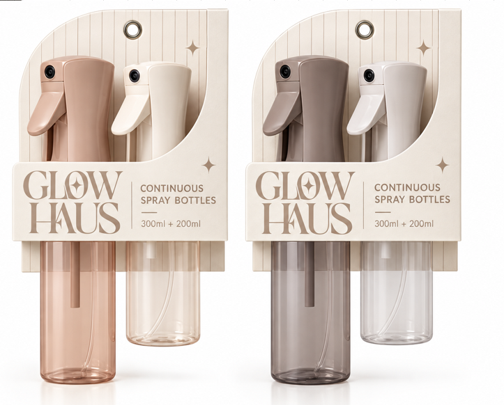 Glow Haus Continuous Spray Bottles 2 Pack