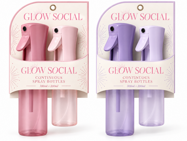 Glow Social Continuous Spray Bottles 2 Pack