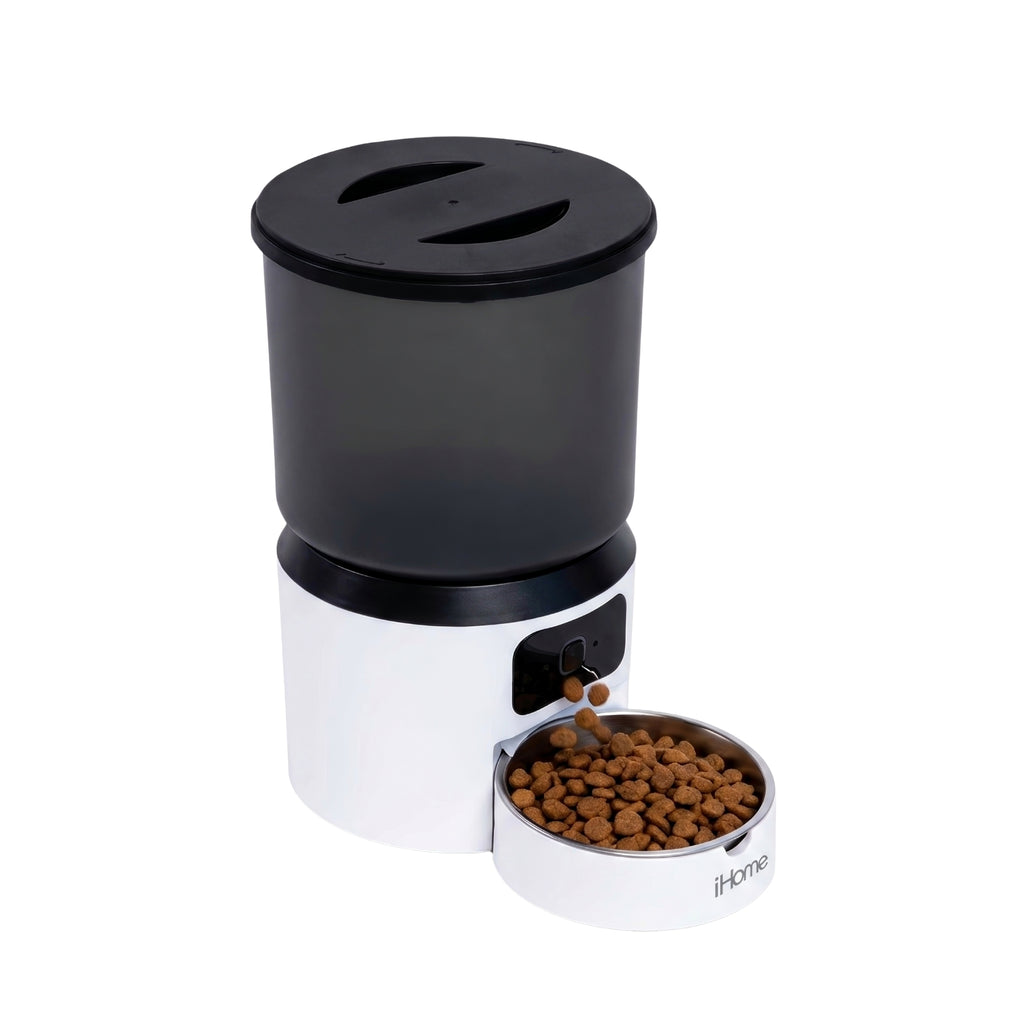 iHome Automatic Cat Feeder 4L App Control with Stainless Steel Bowl