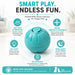 iHome Interactive Ball Toy for Dogs & Cats, 360° Rolling, Vibration & LED Light