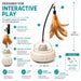 iHome Automatic Laser & Feather Cat Toy with Interactive Swing Pole, USB-C Rechargeable
