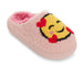 Kensie Slippers for Kids Smiley Face Slippers for Girls - Fuzzy Cute Slippers with Rhinestones for Little Kid/Big Kid