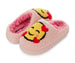 Kensie Slippers for Kids Smiley Face Slippers for Girls - Fuzzy Cute Slippers with Rhinestones for Little Kid/Big Kid