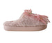 kensie girl Girl's Faux Fur Slippers with Floral Bow Detail