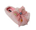 kensie girl Girl's Faux Fur Slippers with Floral Bow Detail