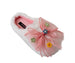 kensie girl Girl's Faux Fur Slippers with Floral Bow Detail