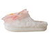 kensie girl Girl's Faux Fur Slippers with Floral Bow Detail